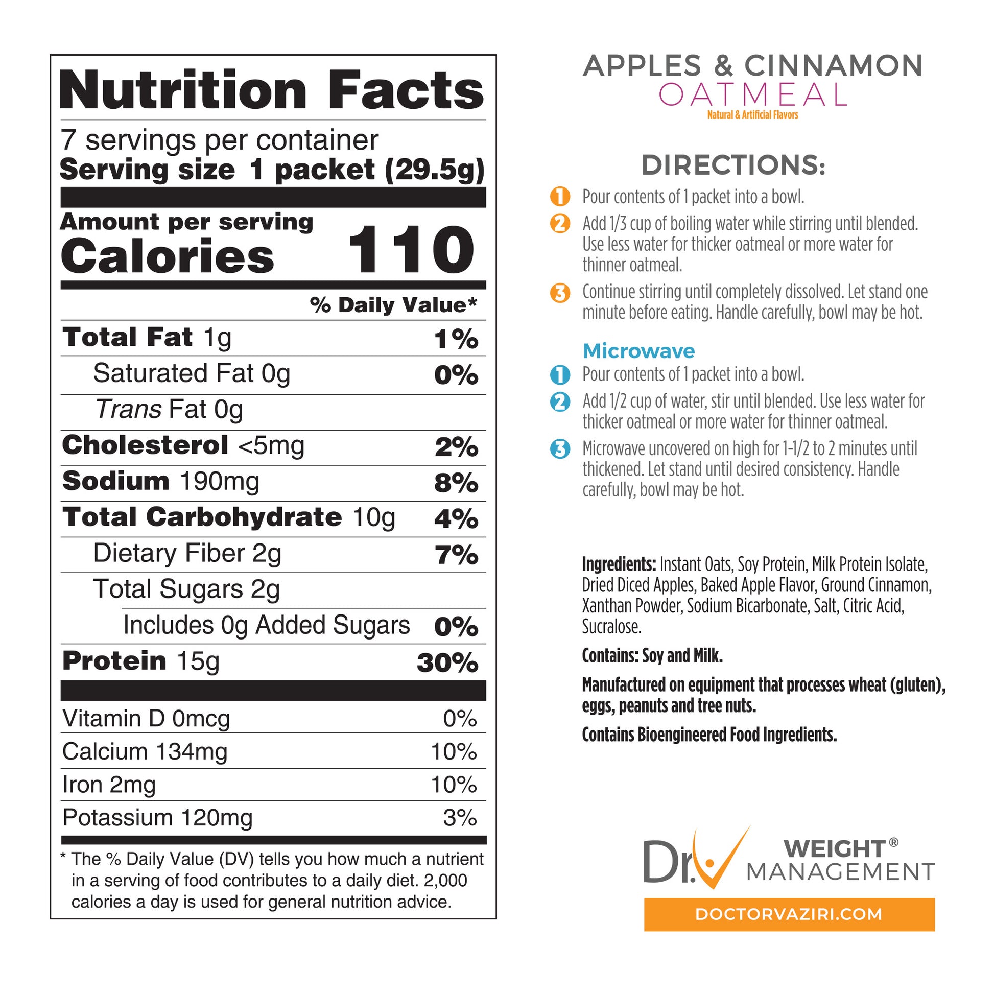 Apples & Cinnamon Oatmeal