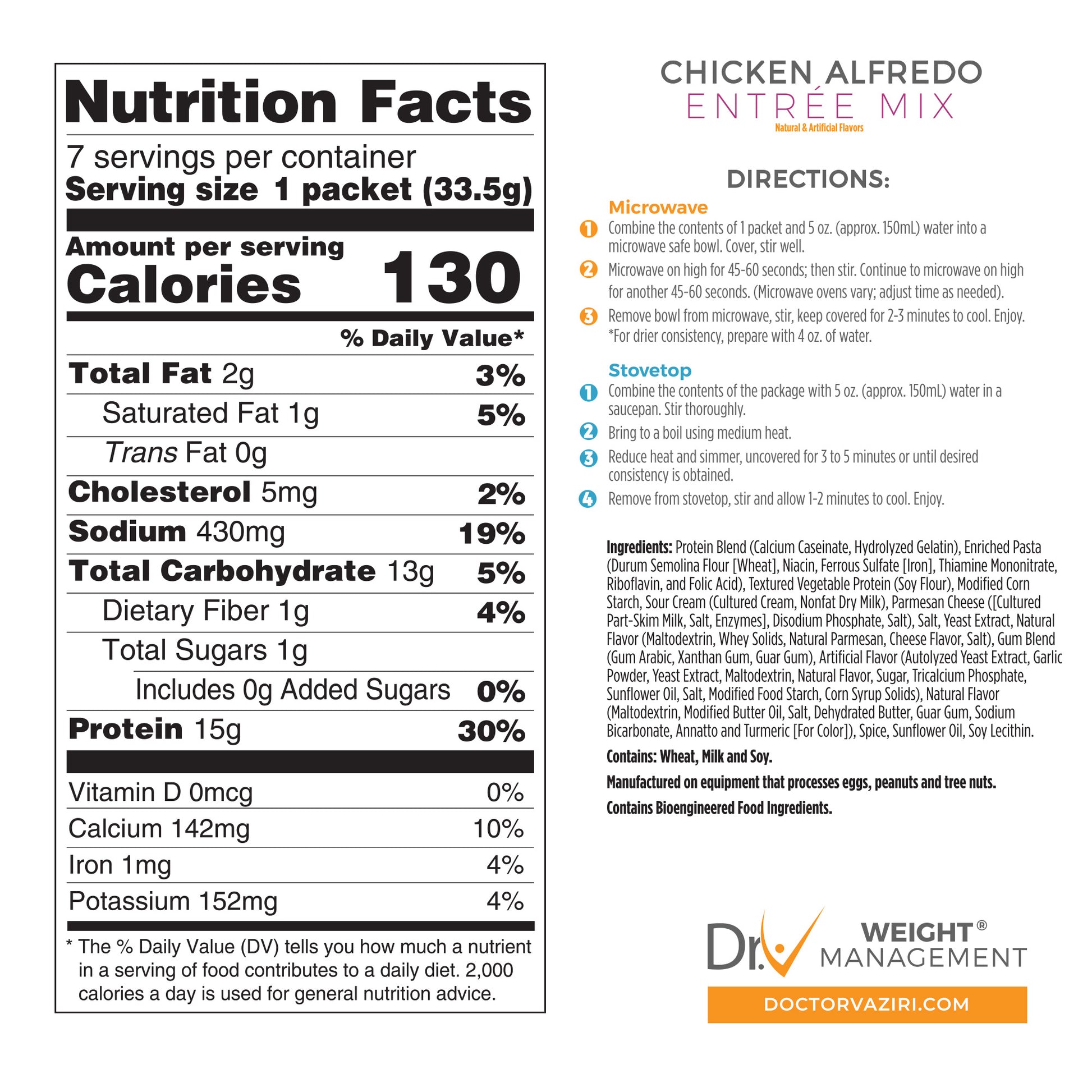 Chicken Alfredo Entree Mix
