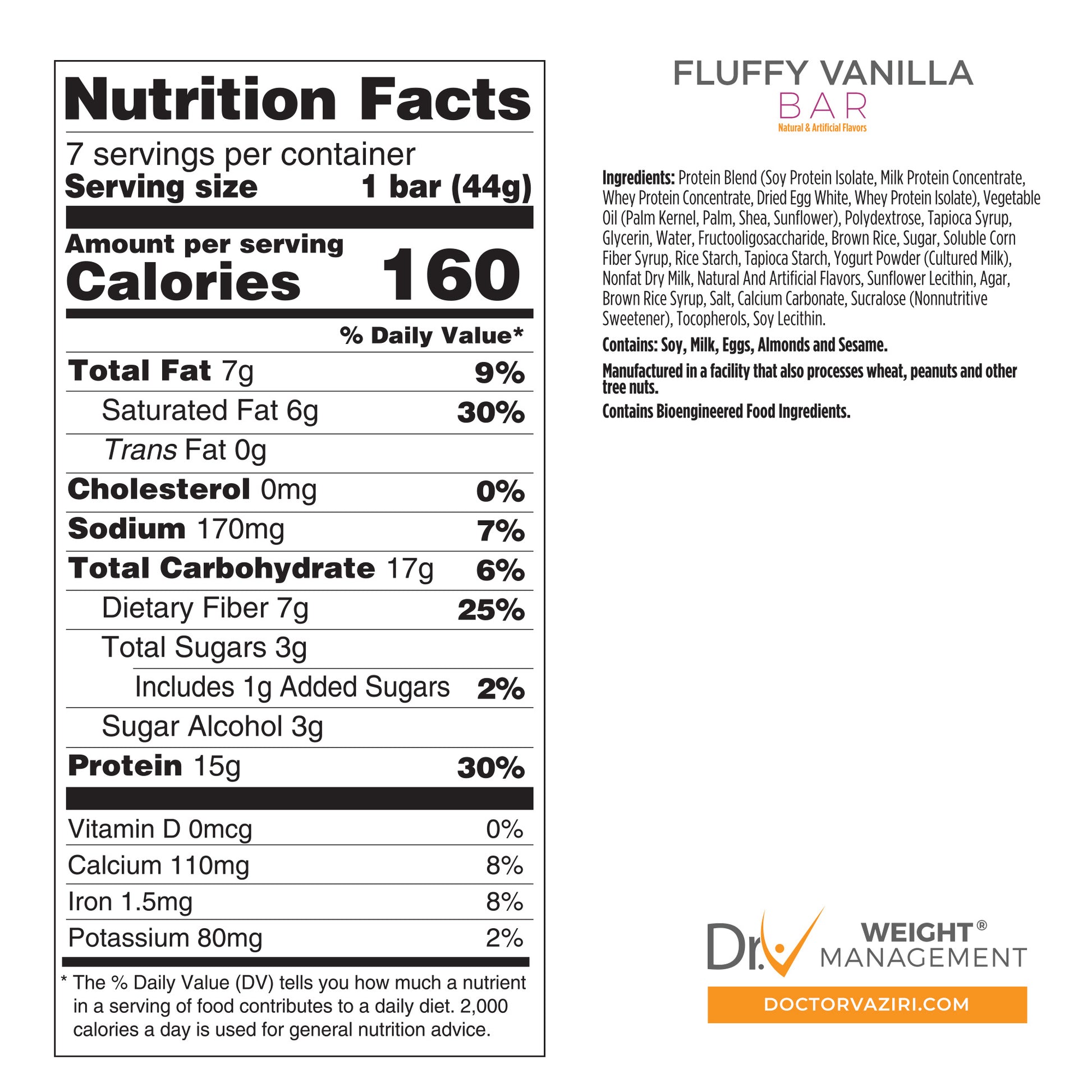 Fluffy Vanilla Bar