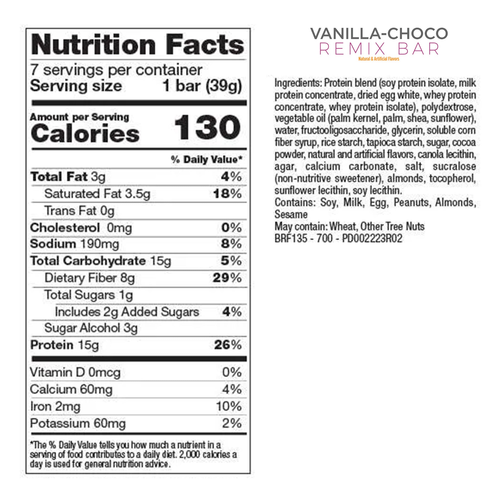 Vanilla-Choco Remix Bar